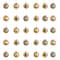 30ct. 2.5" Gold Shatterproof Christmas Ornaments